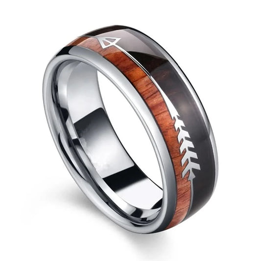 Titanium&Wood Wedding band