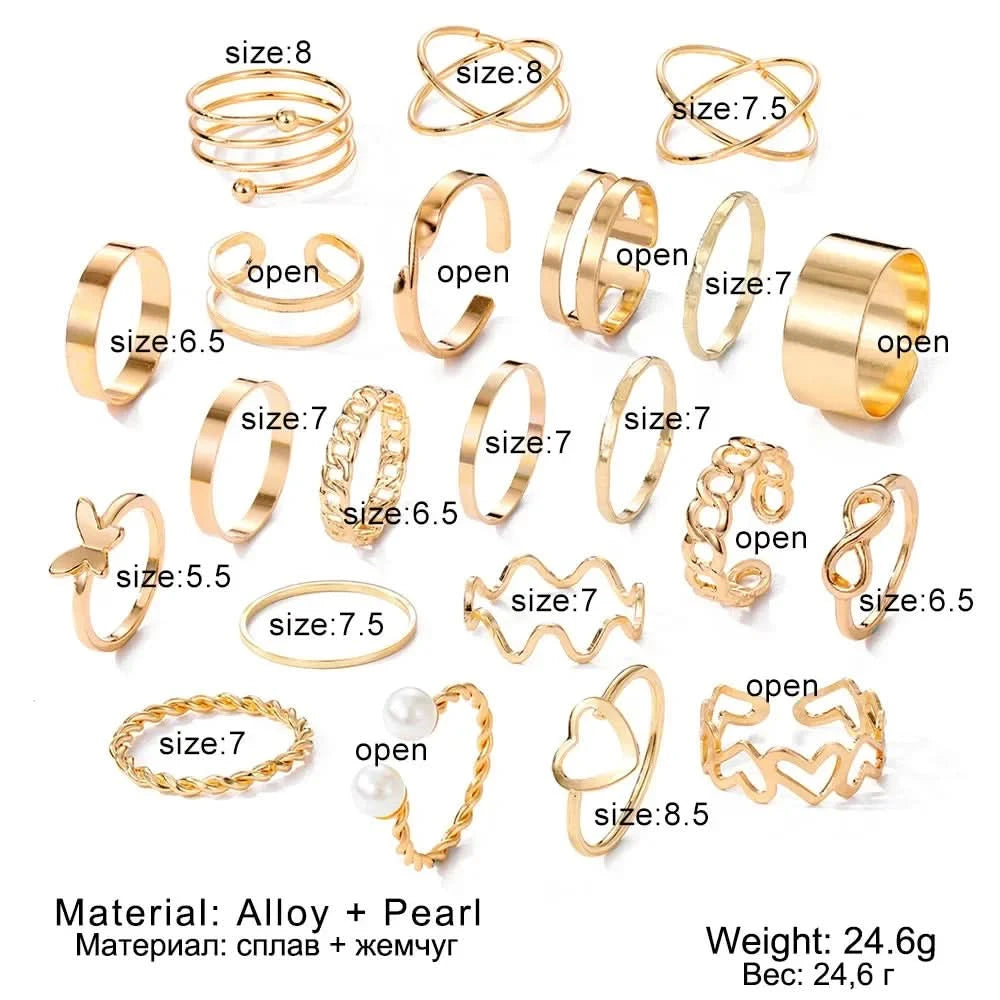 23pcs Ring set