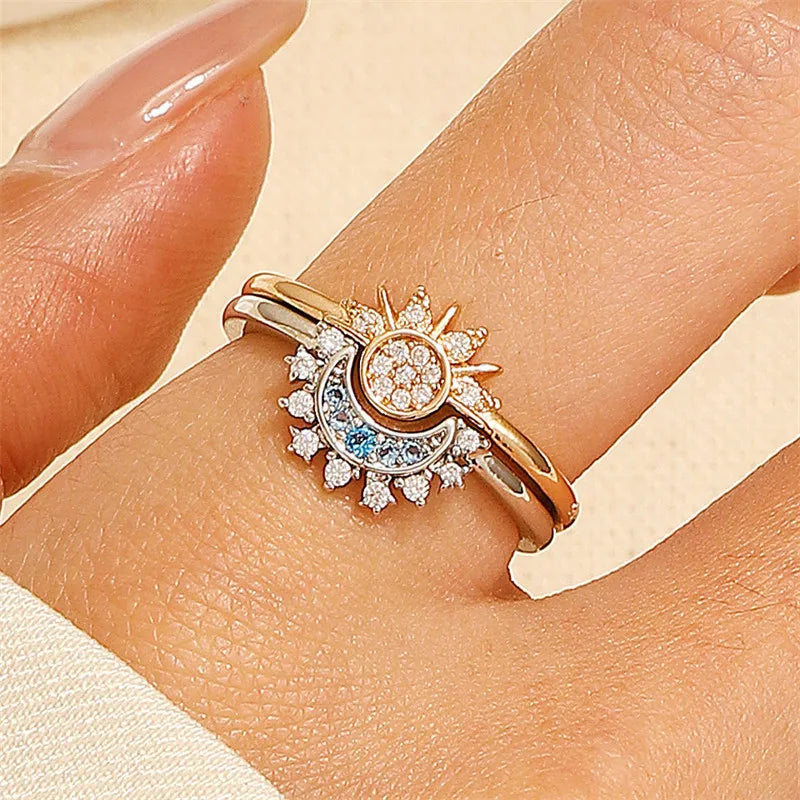 Sun&Moon Ring Set