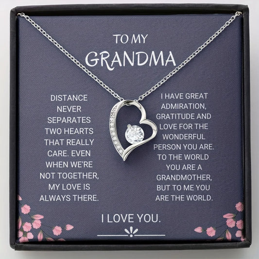 To my Grandma gift necklace