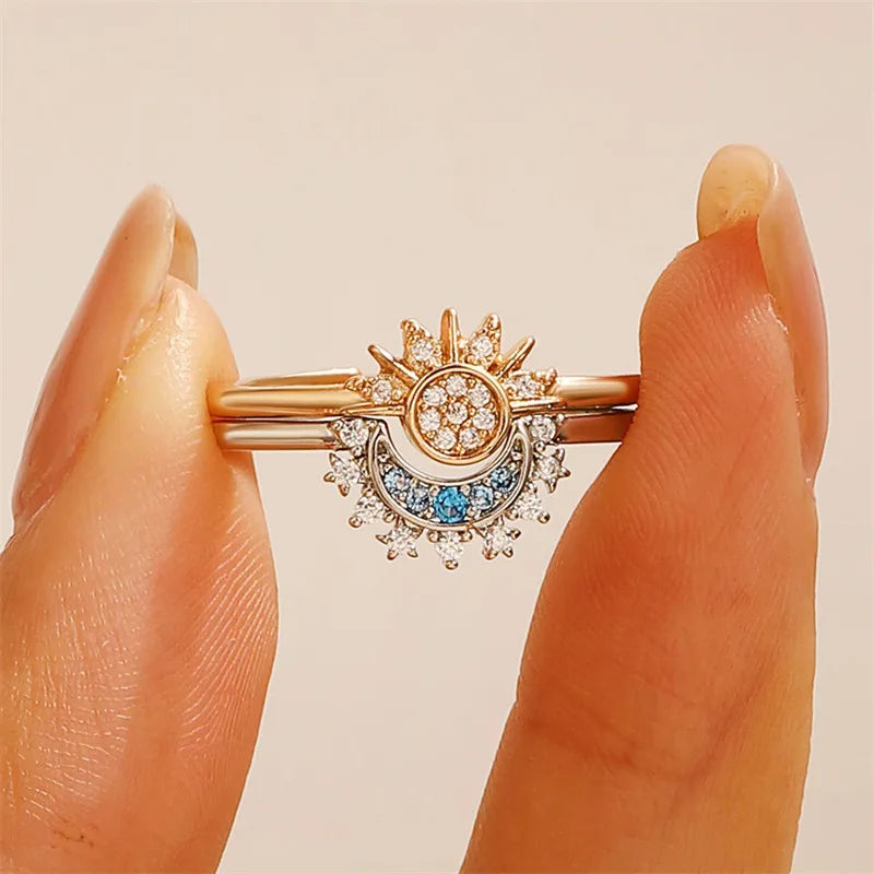 Sun&Moon Ring Set