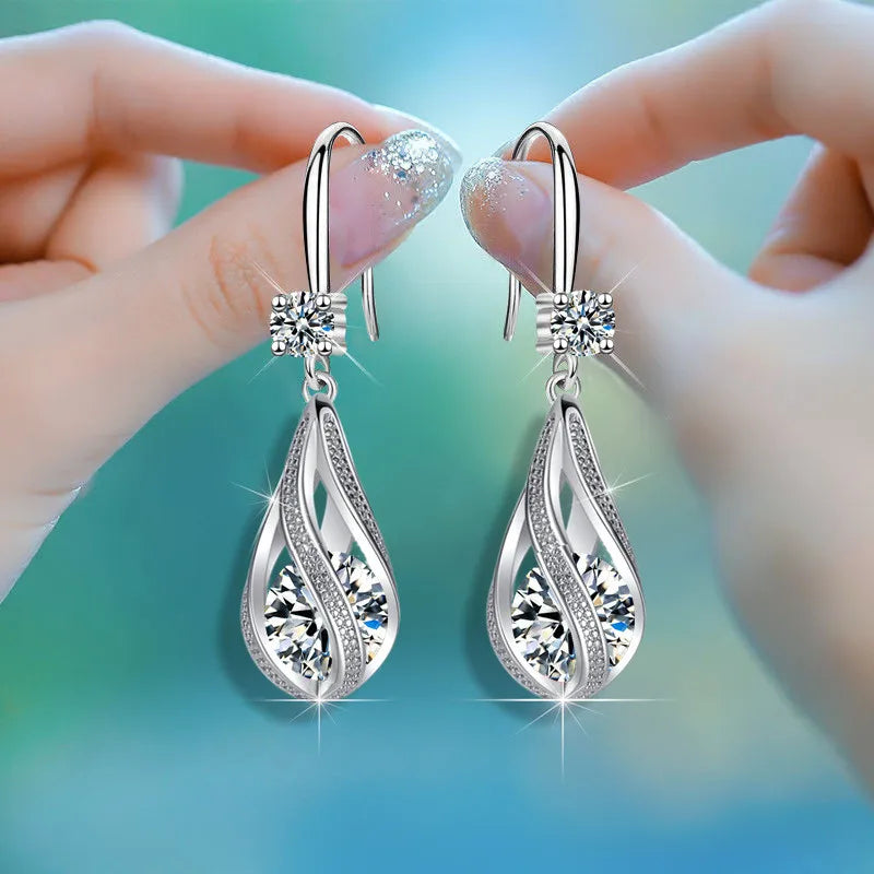 925 Sterling dangling earrings