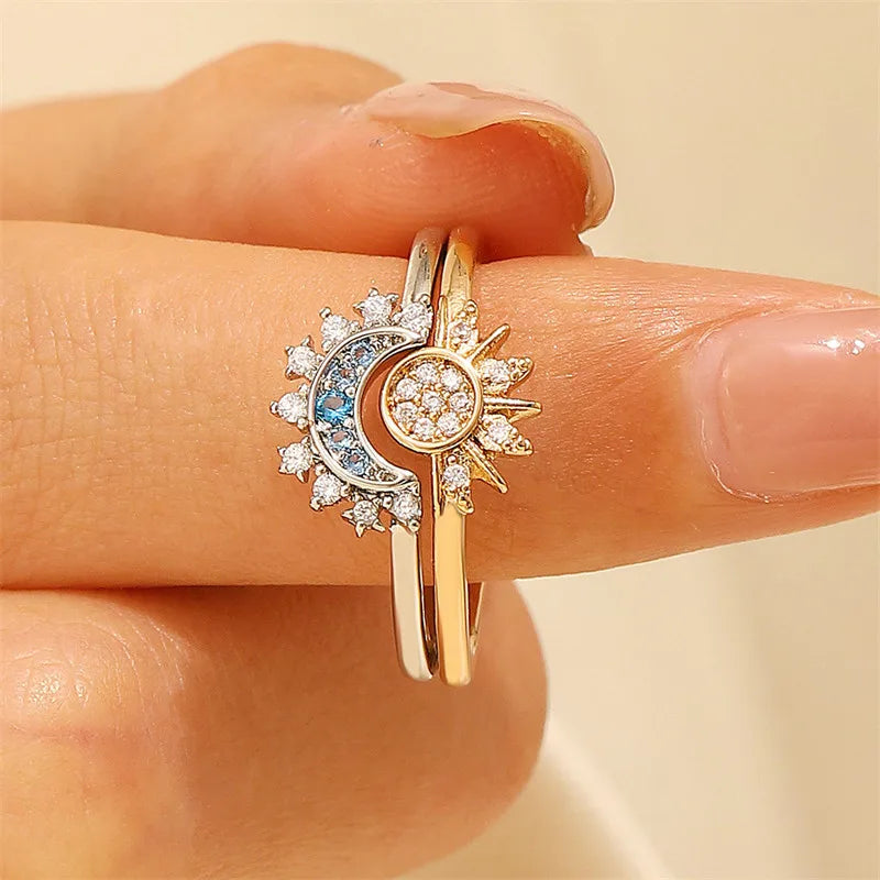 Sun&Moon Ring Set