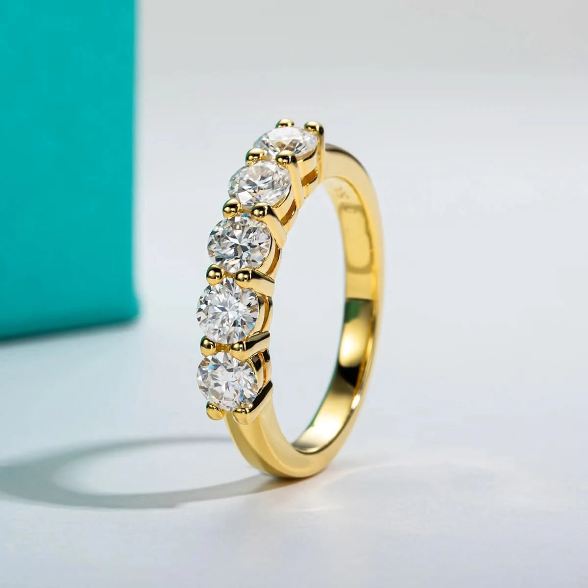 Moissanite Wedding Band