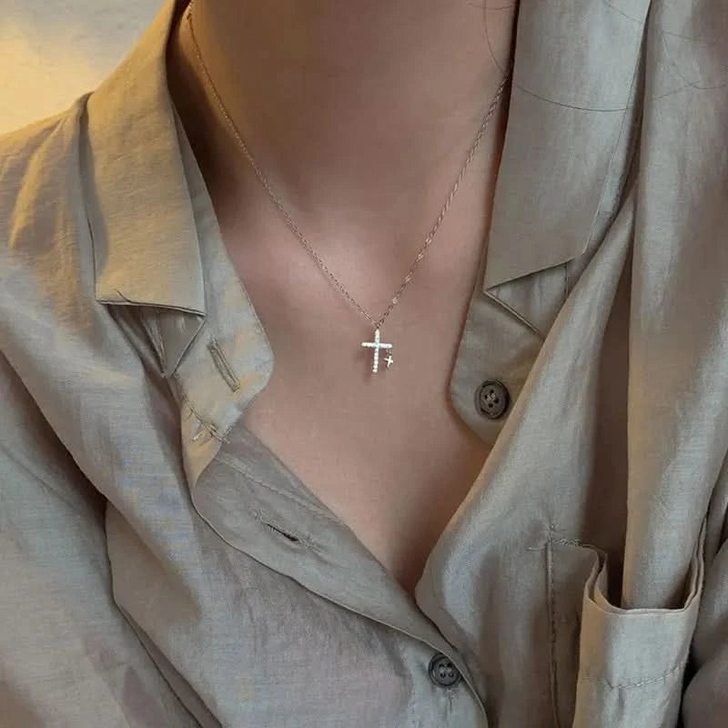 Double Cross Necklace