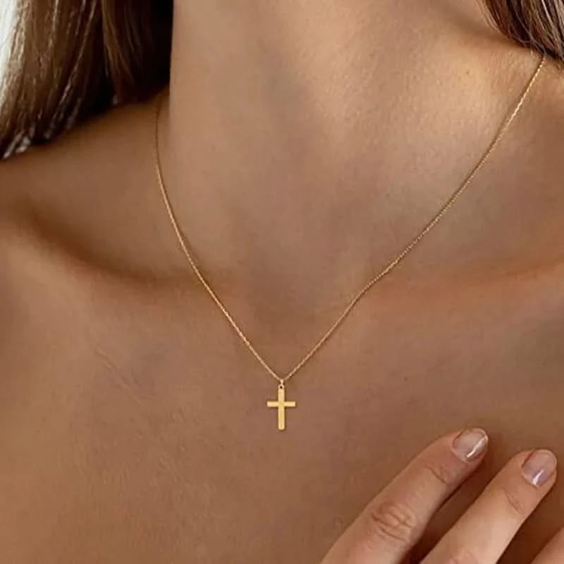 Stainless Steel Cross Necklace For Women