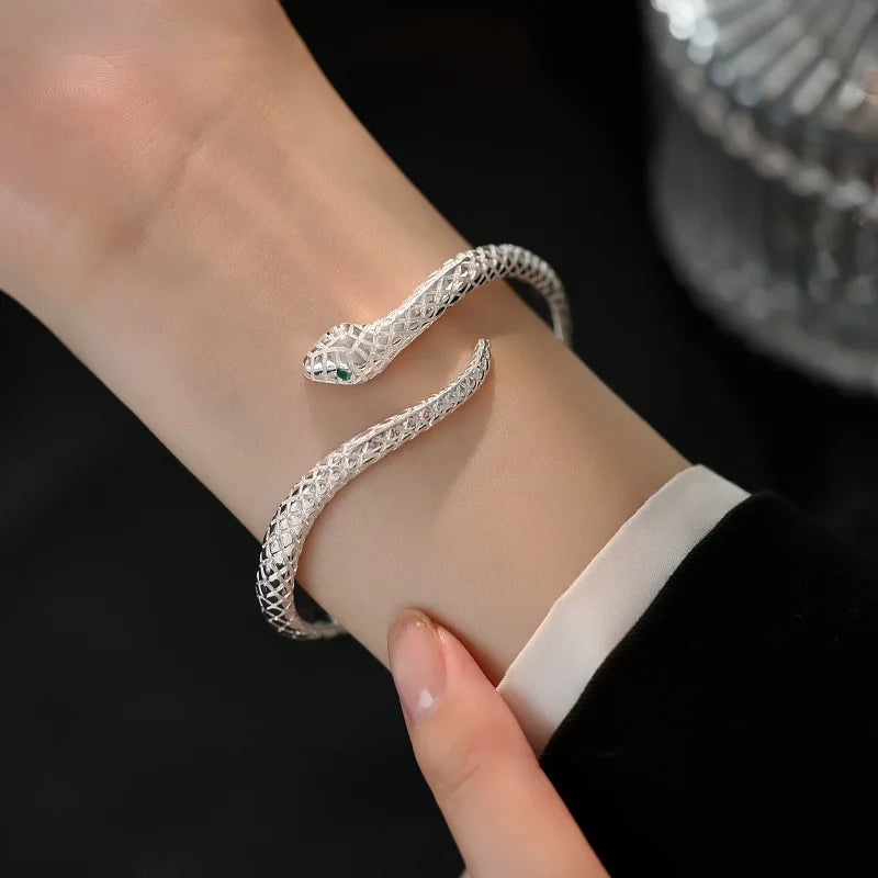 925 Sterling Silver Snake Bracelet