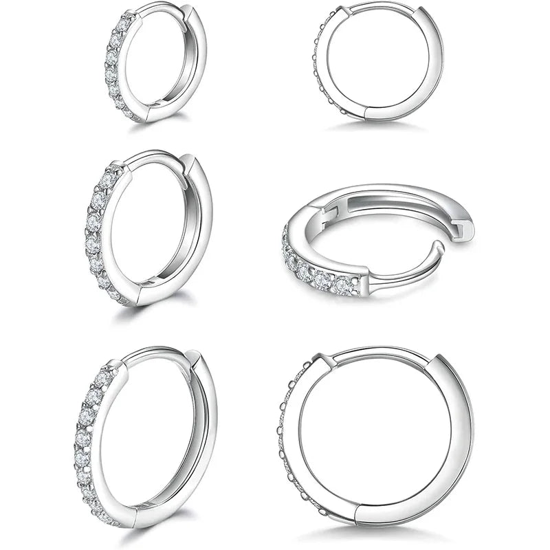 925 Sterling Silver Small Hoop Earrings