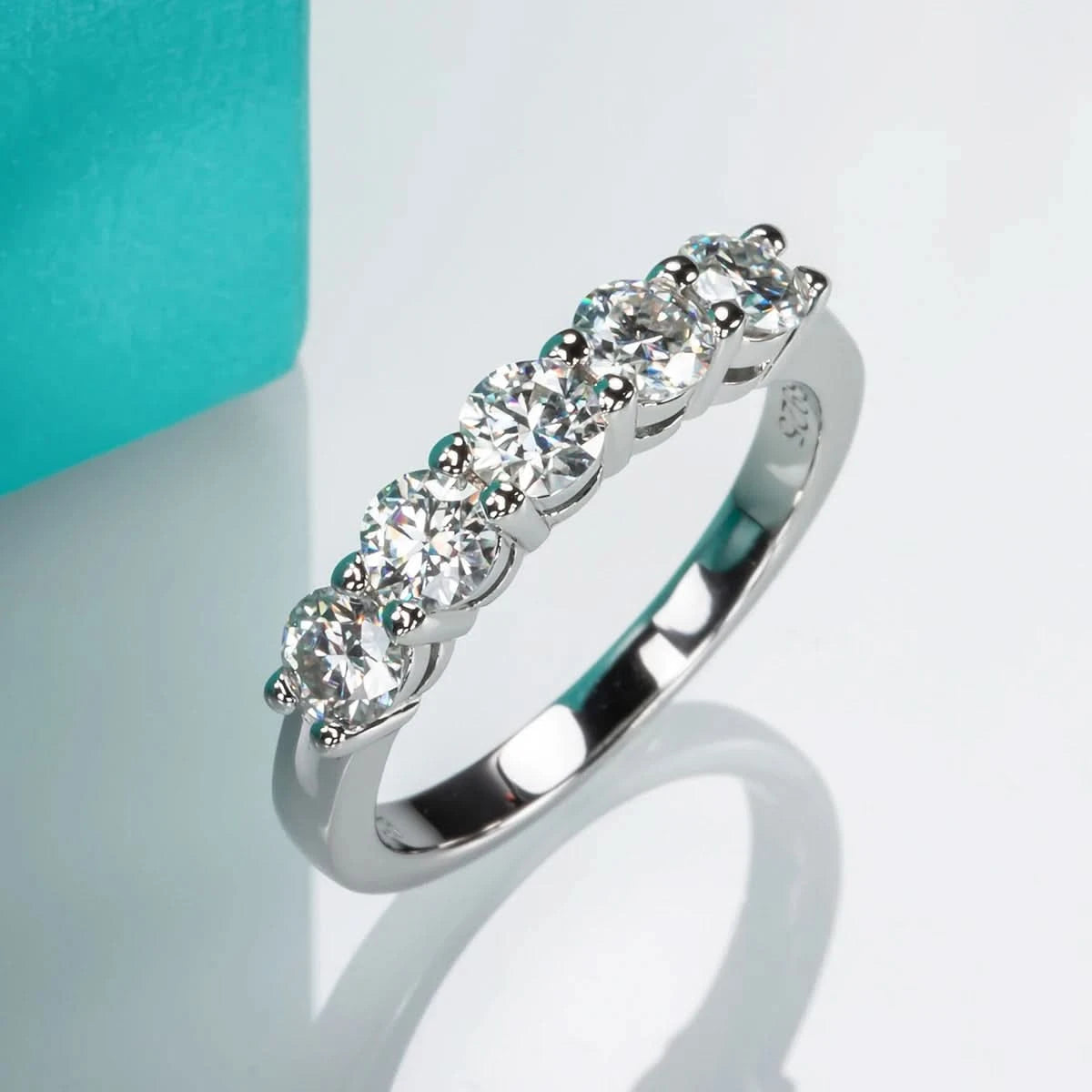 Moissanite Wedding Band